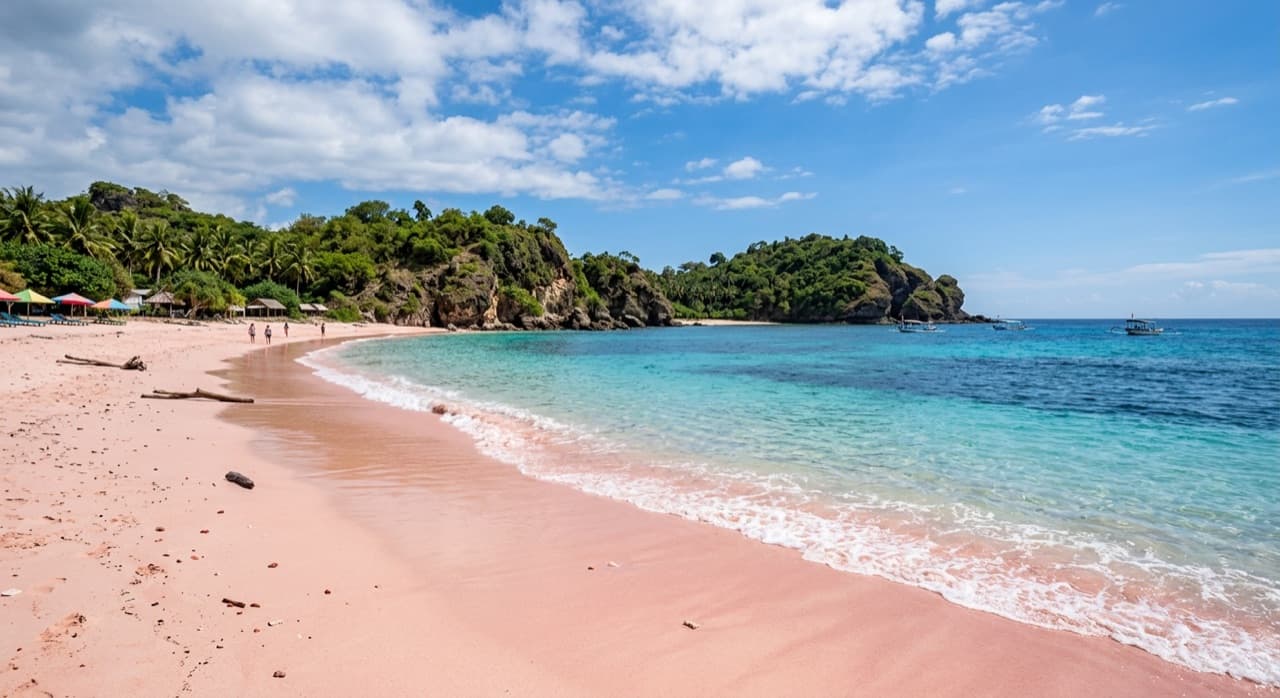 Pink Beach — Pasir merah muda langka